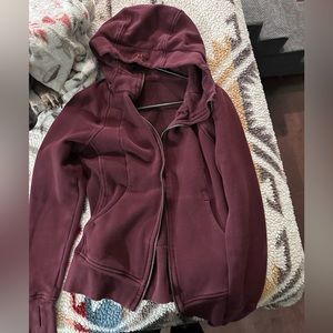 Lululemon Scuba Zip Hoodie Maroon